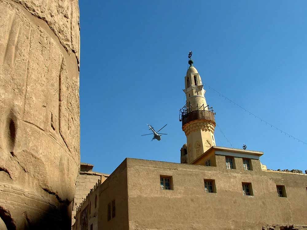 291 - Helicopter at Luxor Temple