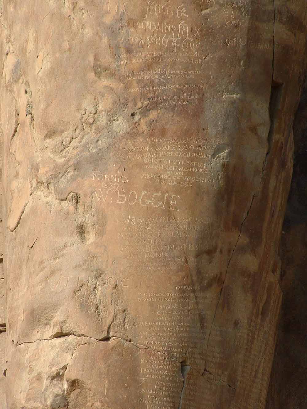 349 - Graffiti on Colossi of Memnon - Luxor